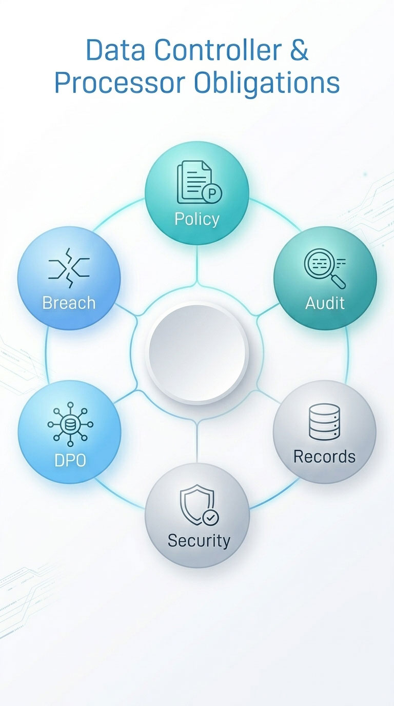 Obligations of Data Controllers and Data Processors-mob <br />
Obligations of Data Controllers and Data Processors