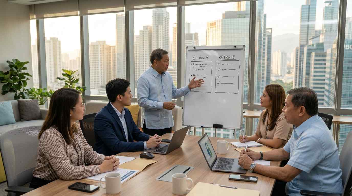 SOC 2 Type 1 vs Type 2: Which Report Should Service Companies in Manila Choose? Manila leadership team choosing between SOC 2 Type 1 and Type 2 reports